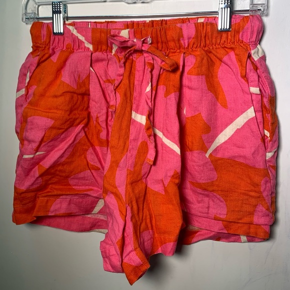 Trovata Bird of Paradis Ione Short Pink Palm Size Small 100% Line - Picture 3 of 13